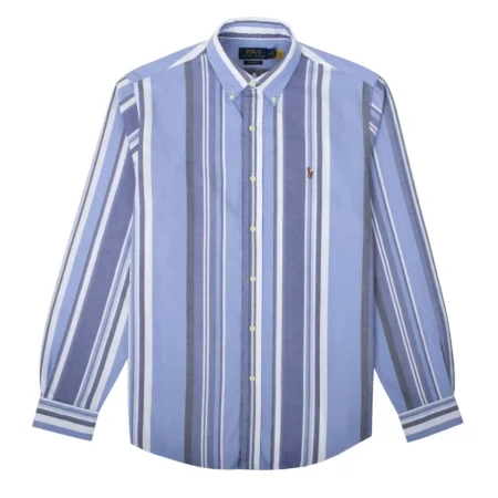 Ralph Lauren Custom Fit Striped Oxford Shirt Blue Multi