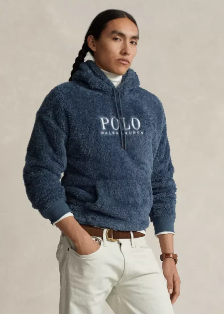 Polo Ralph Lauren Embroidered-Logo Pile Fleece Hoodie