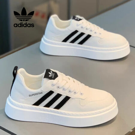 2025 Adidas Superstar white sneakers with thick soles - Stylish and comfortable