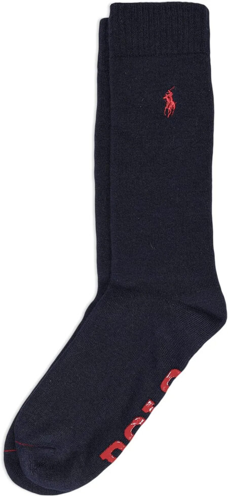 Polo Ralph Lauren Men's Casual Cozy Gripper Lounge Socks-Comfort Cushioning and Non-Slip Technology
