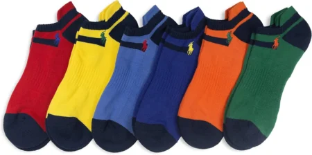 POLO RALPH LAUREN Men's Classic Sport Multi-Color Socks-6 Pair Pack-Athletic Comfort Cushioning