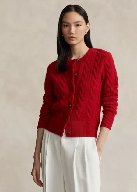 Polo Ralph Lauren Cable-Knit Wool-Cashmere Cardigan