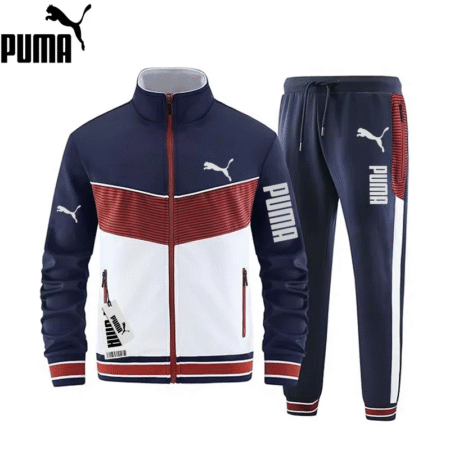 PUMA®Men's set jacket + sweatpants for spring and autumn 2025 (two-piece set jacket + sweatpants)