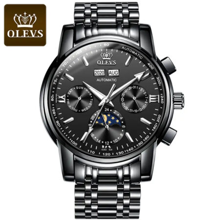 Automatic Multifunction Mechanical Men's Waterproof Wristwatch